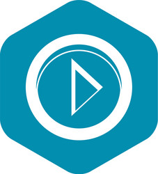 cursor to right in circle icon simple style vector image