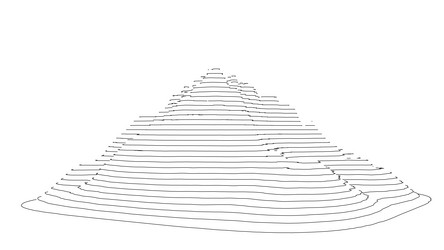 curve lines in shape part mountain range vector image
