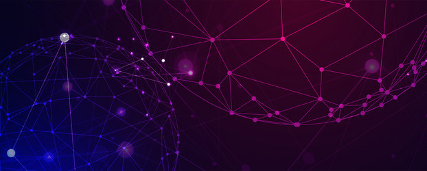 neural network concept connected cells with links vector image