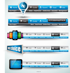 web button bars vector image