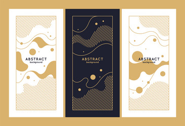 a set modern backgrounds with abstract elements vector image