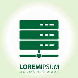 database server icon sign storage vector image