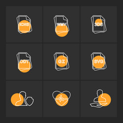 file type files documents eps icons set vector image