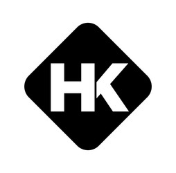 hk company name initial letters monogram vector image