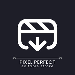 import video file pixel perfect white linear ui vector image