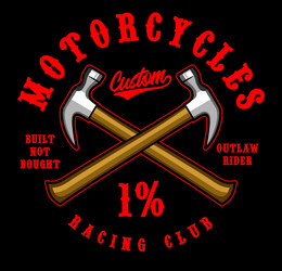 patch biker design template vector image