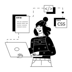 programmer vector image