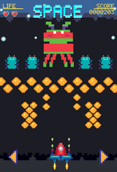 space game user interface template vector image