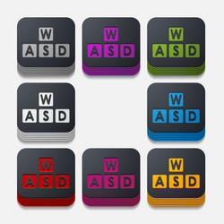 square button keypad vector image