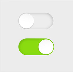 toggle switch buttons isolated on white background vector image