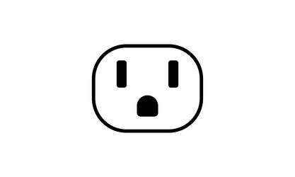 ac power plug and socket icon nema 5-15 vector image