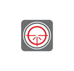 aim related icon on background for graphic and web vector image