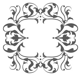 Baroque Filigree Frame Vector Image