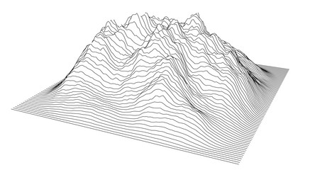 curve lines in shape part mountain range vector image