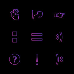 maths emoji equals hands pointer arrows vector image