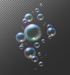 Soap bubbles set Royalty Free Vector Image - VectorStock