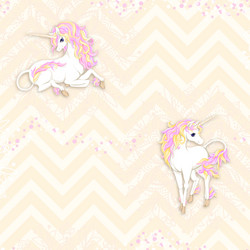 seamless pattern background with unicorn vector image
