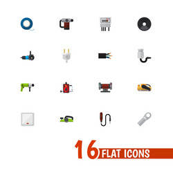 set of 16 editable instruments icons includes vector image
