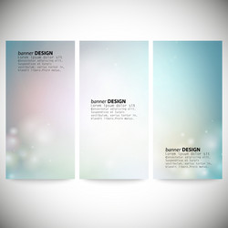 set of vertical banners abstract multicolored vector image
