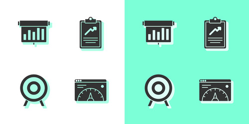 set website statistic board with graph chart vector image