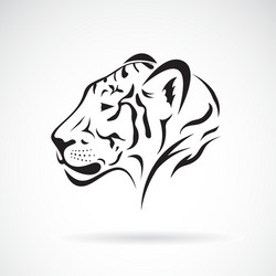 Tiger Head Silhouette Vector Image