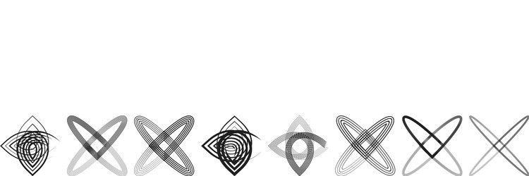 abstract shapes elements motif forms set vector image