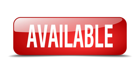 available red square 3d realistic isolated web vector image