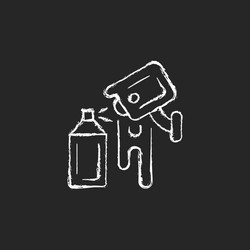 avoiding graffiti damage with security camera vector image