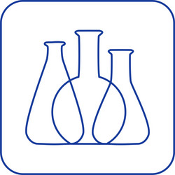 Chemical lab test tube icon vector