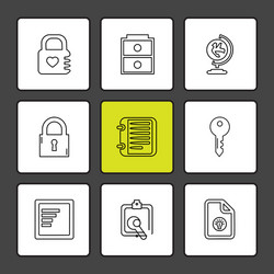 files document clipboard write eps icons set vector image