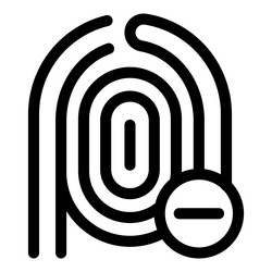 fingerprint access denied showing cyber security vector image