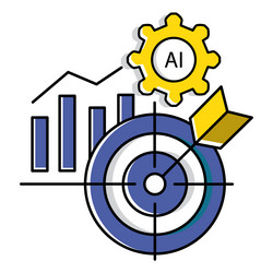 marketing ai automation target optimization icon vector image
