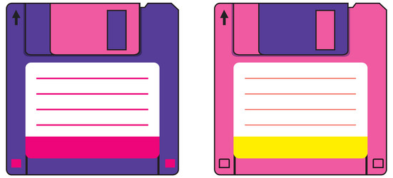 Retro Floppy Disk vector image