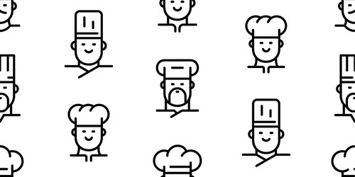 seamless pattern with chef vector image