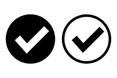 simple round checkbox icon set vector image