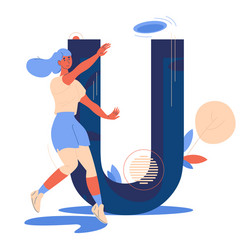 sport about ultimate and woman training Vector Image