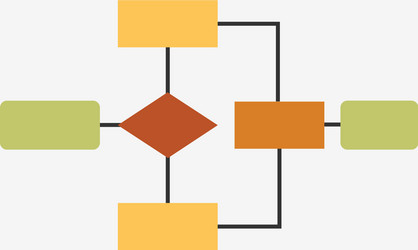 Tablet with Flowchart Diagram vector image