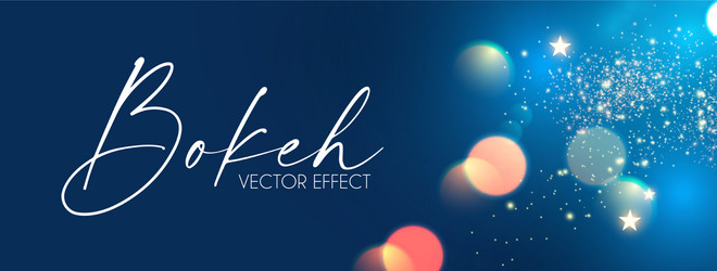 abstract blue background with bokeh effect vector image