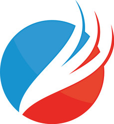 abstract loop round business logo image vector image