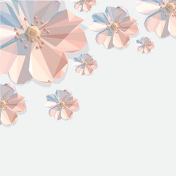 abstract polygonal flower decoration vector