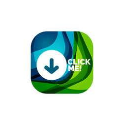 abstract square button template vector image