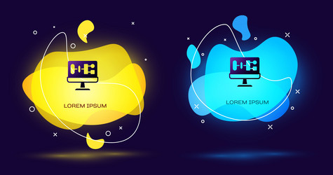 black algorithm icon isolated on background vector image