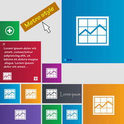 chart icon sign buttons modern interface website vector image