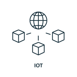 iot icon line element from internet technology vector image