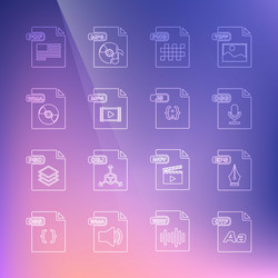 set line otf file document eps ogg png mp4 vector image