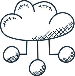 cloud computing icon isolated on white background vector image