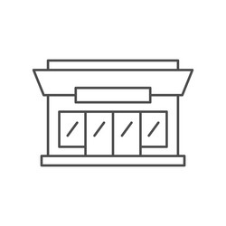 modern shop line outline icon vector