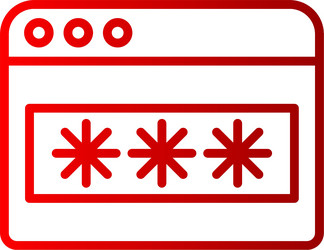 password line gradient icon vector image