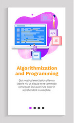 programming innovation scripts and laptop vector image