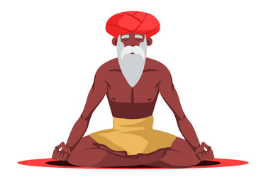Serene Yogi in Lotus Pose Vector Image